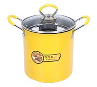 Mini Bote de Freidora de 3L, de Silicona No Liquidad, Diseño de Malla de Drenaje de Aceite, Conducción de Calor Uniforme, Adecuado para Varias Estufas, Acero Inoxidable, Uso de