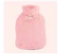 Mini botella de agua caliente, botella de agua caliente 1000/2000 ml botellas de agua caliente de invierno con goma natural pura acogedora felpa esponjosa piel sintética calentador de manos