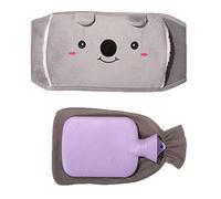 Mini botella de agua caliente, botella de agua caliente 3 piezas/juego bolsa de botella de agua caliente con cinturón de cubierta de cintura de felpa cálida para terapia de artritis para mano cintura