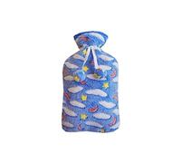 Mini botella de agua caliente, botella de agua caliente de 2000 ml cubierta tejida a prueba de frío lavable extraíble gran protección preservación del calor para botella de agua caliente segura a