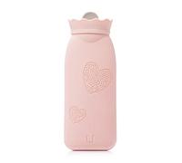 Mini botella de agua caliente, botella de agua caliente de silicona, calentadores de manos de palacio caliente mini portátil a prueba de explosiones de felpa caliente para bebés estudiantes bolsa de