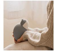 Mini botella de agua caliente, botella de agua caliente gato lindo silicona suave botella de agua fría/caliente animal con tapa (tamaño: rosa) (tamaño: azul)