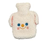 Mini botella de agua caliente, botella de agua caliente lindo oso relleno de agua caliente botella de agua caliente felpa marrón blanco marrón 500 ml bolsa de agua caliente mantener en la mano pies
