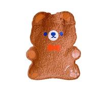 Mini botella de agua caliente con funda de felpa Kawaii, 300 ml, lindo, peludo, invierno, manos, pies, estética, estética, con forma de oso, menstruación, período, accesorios para bolsa térmica (oso