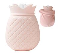 Mini botella de agua caliente, pequeña botella de agua caliente de 350 ml con funda suave extraíble y lavable para aliviar el dolor de espalda, cuello y hombros