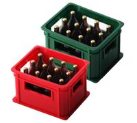 Mini Botellas de Cerveza 2pcs plástico Cerveza Falsa 2.3x1.9x1.5 Pulgadas simulación de Botella de Coca Miniatura Botellas Miniatura para decoración de la casa de muñecas