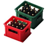 Mini Botellas de Cerveza 2pcs plástico Cerveza Falsa 2.3x1.9x1.5 Pulgadas simulación de Botella de Coca Miniatura Botellas de Cerveza Miniatura para decoración de la casa de muñecas.