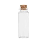 Mini botellas de vidrio de 5 a 30ML con tapones de corcho, frascos for hechizos, viales de poción, botella de deseos, botellas for mensajes, decoración de favores de boda, 5 uds.(10ml)