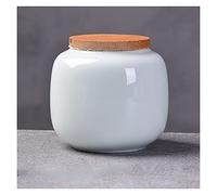 Mini botes de té Ceic con tapa de bambú, cajas de porcelana de alto sellado para té de hojas sueltas, esmalte de color, perfecto para los amantes del té (tamaño: C)