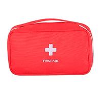 Mini botiquín de primeros auxilios, organizador de pastillas de viaje vacío, caja de almacenamiento para acampar al aire libre, emergencia, rojo, bolsa de emergencia vacía, suministros de primero