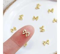 Mini botones de metal en forma de lazo de 6 mm, botones de muñeca, botones de vestido de tamaño de muñeca, botones micro pequeños para proyectos de costura de muñecas, en 5 colores (10 piezas)