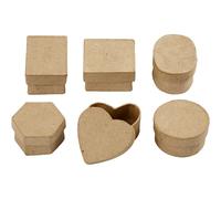 Mini Boxes, D: 4-6 cm, H: 3 cm, 6pcs (Importación USA)