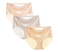 Mini Bragas Sexis Informales a la para Mujer, Conjunto de 3 Piezas de Bragas de Cintura Transpirable de Color de Seda Bragas Dim XL Vestidos Fiesta Invierno Mujer (B, M)
