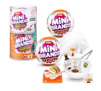 Mini Brands Create Masterchef Series 2 2 Pack de ZURU - Mini Platos Reales con Ingredientes, Herramienta UV LED y Tarjeta de Receta | Cápsula de Juguete DIY No Comestible Coleccionable para Niños
