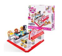 Mini Brands Mini Food Court Playset by ZURU, with 32 Pieces to Build + 1 Mini, Miniature Collectible Toys, Small Toy for Kids, Teens, Adults