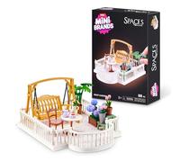 Mini Brands Mini Spaces Roof Garden Build & Customize Playset de ZURU | Kit DIY Mini Spaces para construir, escena jardin de techo 88 piezas, exponer miniaturas Mini Brands, regalo coleccionista