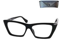 Mini Brille - Gafas de Lectura Ojo de Gato con Grandes Lentes Rectangulares, Funda incluye, Montura Gruesa el Plástico con Bisagra de Resorte, Gafas Mujer +1.0 Dioptrías