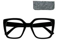 Mini Brille - Gafas Gafas Luz Azul Estilo Mariposa Oversize Montura Negra +1.5