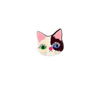 Mini broche de gato, pin acentuado con diamantes para suéteres y solapas de abrigo (Broche de gato blanco)