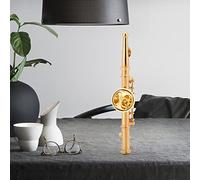 Mini Broche de Instrumento Musical en Forma de Flauta, Accesorio para Colección de Regalos, Broches de Joyería, Alfileres(Oro)