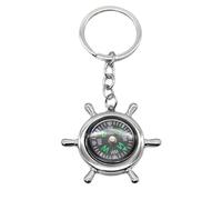 Mini brújula portátil: aleación de Zinc de 9,7 x 4,3 cm, Herramienta de dirección de navegación, Instrumento de orientación de rodamientos Apoyo de Acampada, guía de rutas de senderism