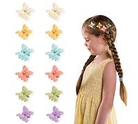 Mini Butterfly Hair Clips for Girls - Matte Small Hair Clips Tiny Claw Clips Butterfly Clips for Hair 90s Cute Hair Accessories for Girls Women