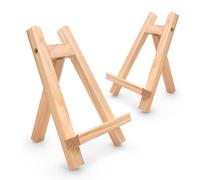 Mini Caballetes de Madera, 2 Piezas Pequeño Caballete de Madera para Pinturas, Pequeño Caballete de Mesa, Caballetes Triangulares Plegables, Exposición de Obras de Arte de Pintura de Escritorio