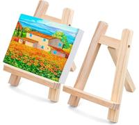 Mini caballetes de madera, caballete pequeño, para cuadros, soporte de lienzo, caballete compacto plegable, álbumes de fotos, tarjetas de visita, manualidades de pintura (wood, 15x20cm)