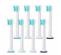 Mini cabezales de cepillo de dientes de repuesto compatibles con cepillo de dientes eléctrico Philips Soni-Care, 8 cabezales genéricos HX6024 para FlexCare, HealthyWhite, EasyClean, PowerUp Series