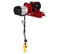 Mini cabrestante eléctrico de 1T, cabrestante eléctrico con cable de 370 W, montacargas, carro grúa, cabrestante ajustable, ancho: 68-120 cm, alcance 1T (sin cable metálico)