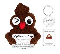 Mini Caca Positiva Divertida Muñeca,Juguetes Peluche Muñeca Punto Pocket Hug Muñeca de Lana Adornos Positivos para el Hogar Regalo Divertidos para Mujeres Hombres Novia Novio Amigo Familia Boys Girls