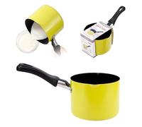 Mini Cacerola, Colorido Calentador de Mantequilla Antiadherente con Asa, Antiadherente Multi Mini Salsa Sartén Leche Olla Práctica Pequeña Salsa Olla (Verde)