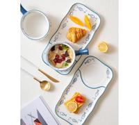Mini Cacerola de Cerámica Esmaltada con Tapa y Asa Aislante para Cocina | Vertido Controlado, Apta para Café y Papilla, Pintura Artesanal Bonita Tapa, Uso Doméstico