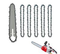 Mini cadena de repuesto con barra de guía de repuesto, cadena de 6 pulgadas para motosierra eléctrica, 37 eslabones de transmisión, cadena de repuesto para carpintería y paisajismo
