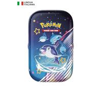 Mini Caja Coleccionable (Finizen) de la expansión Scarlatto y Violetto - Destiny de Paldea del GCC Pokémon (2 Sobres de expansión, 1 Hoja de Pegatinas y 1 Papel ilustrado), y en Italiano