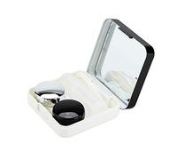Mini caja de 5 colores, contenedor, soporte para lentes de contacto, mini kit de viaje para lentes de contacto lindo portátil, adecuado para el hogar y los viajes(03# negro)
