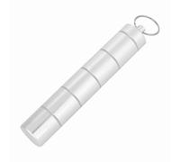 Mini caja de la píldora Caja de la píldora de aluminio a prueba de agua Enlace desmontable Caja de la píldora de bolsillo para botella de píldora de camping de viaje al aire libre(6 grids)