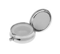 Mini caja de pastilleros de metal de bolsillo con organizador de joyas para viaje
