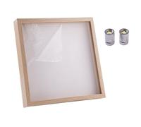 Mini caja de silueta de museo de bricolaje, juego de marcos de fotos personalizables con marcos dorados y figuras para recuerdos familiares, bodas y aniversarios (solo marco beige, 1 con luz)