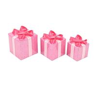 Mini Cajas de Adornos de Estilo Lindo, Escala 1/12, Material de Papel para Manualidades, Paquetes de Navidad, Conjunto de estatuillas para decoración navideña, 3 uds.