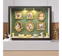 Mini Cajas De Silueta De Museo De Bricolaje - Celebra Tus Recuerdos Únicos con Estilo, Kit De Marco De Cajas De Sombra con Minimarcos Dorados Y Figuras, Kit De Pantalla De Memoria Creativa