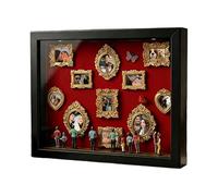 Mini Cajas de Silueta de Museo para Bricolaje, Kit de Marco de Cajas de Sombra Museum of Us con Luces, Mini Marcos y Figuras, para Aniversario, Boda, cumpleaños y decoración del hogar