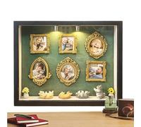 Mini cajas de sombra - Marcos compactos, 21,7 x 26,7 x 3,7 cm, soportes de recuerdo para recuerdos familiares, exhibición decorativa con escaparate de fotos, decoración de interiores, estuches de