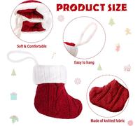 mini calcetines navideños, calcetines navideños clásicos, calcetines pequeños para chimenea, decoraciones colgantes navideñas, calcetines co