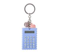 Mini calculadora con Hebilla de Llave Calculadora de Llavero portátil de Estilo Cute Cookies Calculadora de Bolsillo de Color Caramelo(Púrpura)