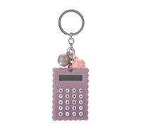 Mini calculadora con Hebilla de Llave Calculadora de Llavero portátil de Estilo Cute Cookies Calculadora de Bolsillo de Color Caramelo(Azul)
