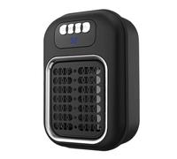 Mini Calefactor Cerámico de Enchufe 400W, Estufa Eléctrica Bajo Consumo | con Pantalla LED, Termostato 15-32°C, Temporizador 12H y Apagado Automático para Dormitorio Oficina Casa