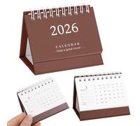 Mini calendario 2025 2026 calendario pequeño calendario de mesa de septiembre de 2025 a diciembre de 2026 Mini Desk Calendar Pequeño planificador familiar, café