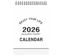 Mini Calendario 2026,Planificador De Enero 2026 A Junio 2027 | Calendario Diario,para la Familia y los Amigos y los Profesores y el Hogar y el Interior y la Escuela y la Oficina y Escritorio