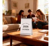 Mini Calendario de Escritorio 2026 | Agenda Mensual De Enero 2026 A Junio 2027 - Calendario Para La Familia | Para Familia Amigos Estudiantes Profesores Hogar Interior Escuela Oficina Escritorio